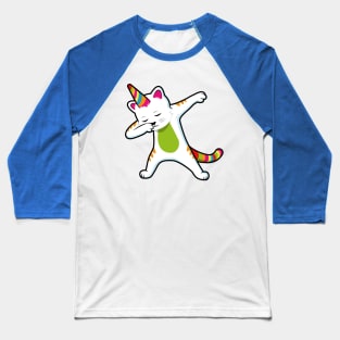 Caticorn - Funny Dabbing Unicorn Cat Baseball T-Shirt